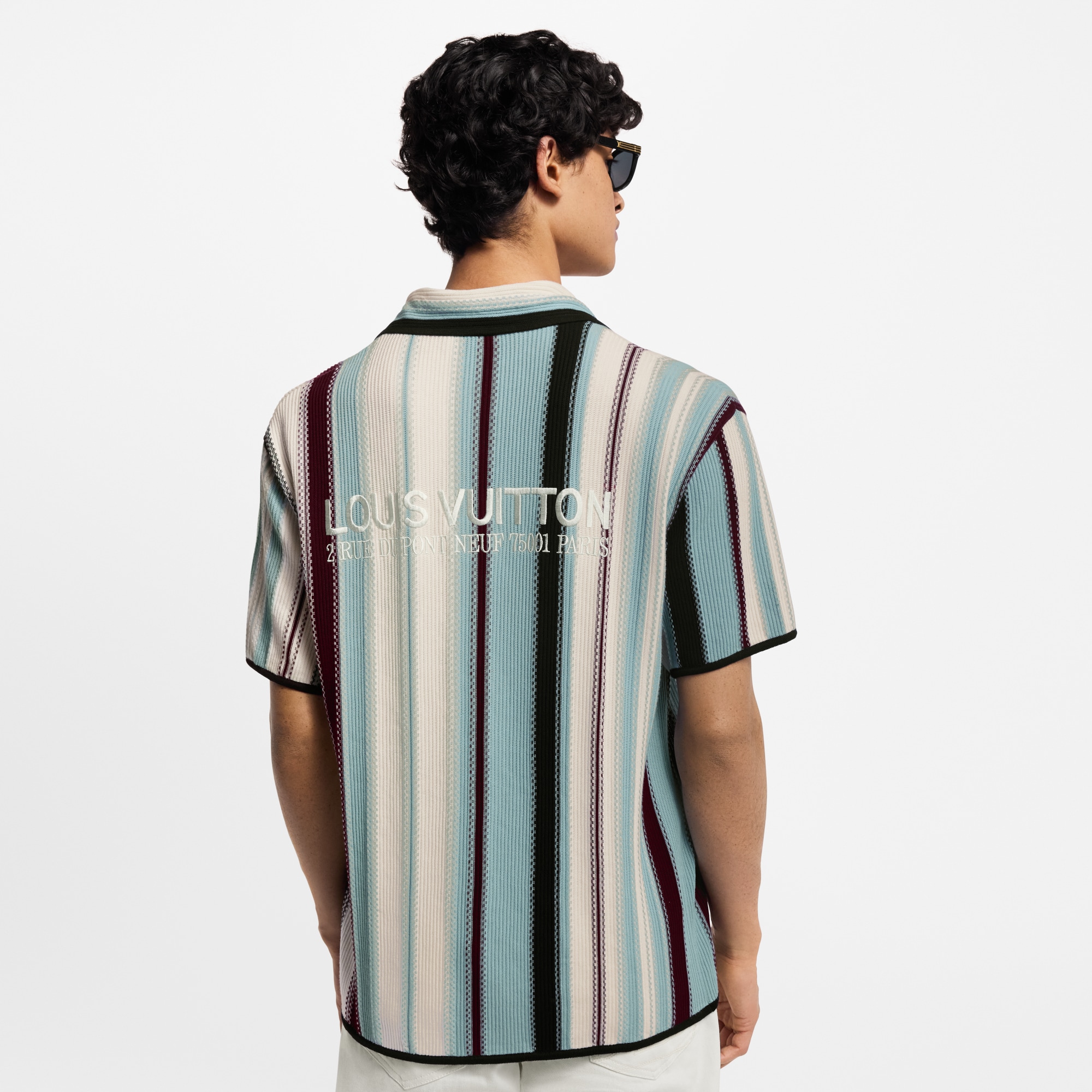  Ready-to-Wear Shirts Striped Crochet Short-Sleeved Shirt | Louis Vuitton ® (Product zoom)
