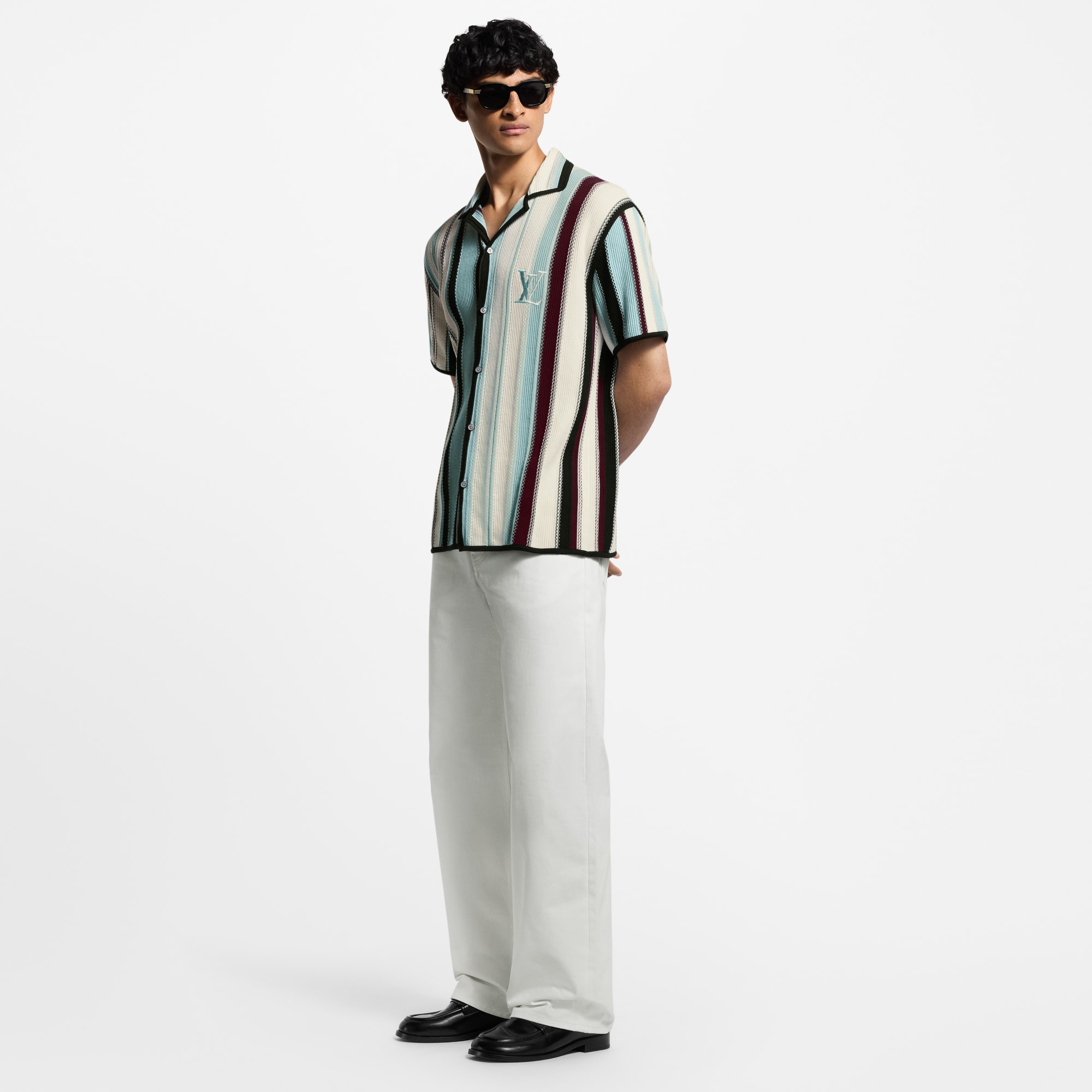  Ready-to-Wear Shirts Striped Crochet Short-Sleeved Shirt | Louis Vuitton ® (Product zoom)