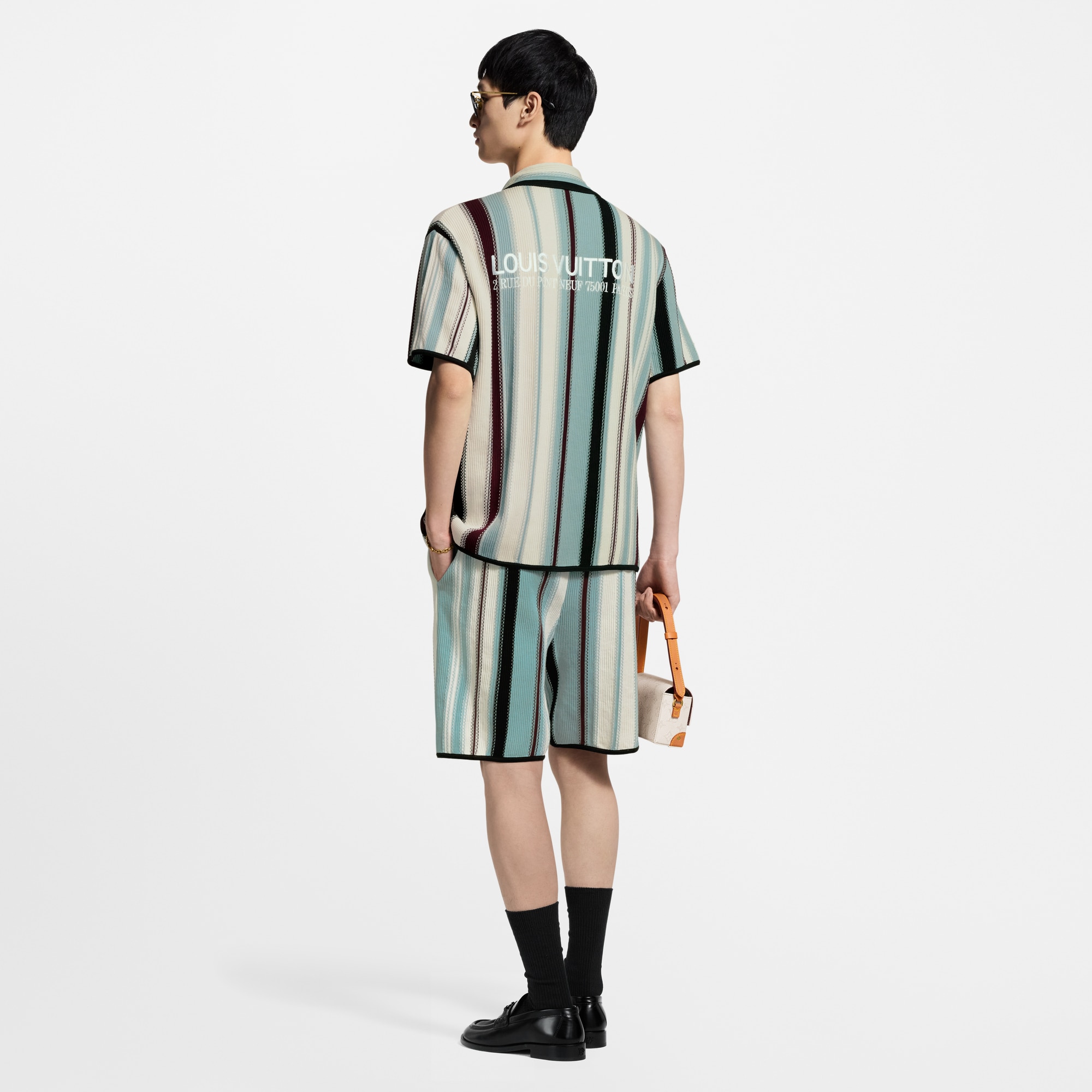  Ready-to-Wear All Ready-to-Wear Striped Crochet Shorts | Louis Vuitton ® (Product zoom)