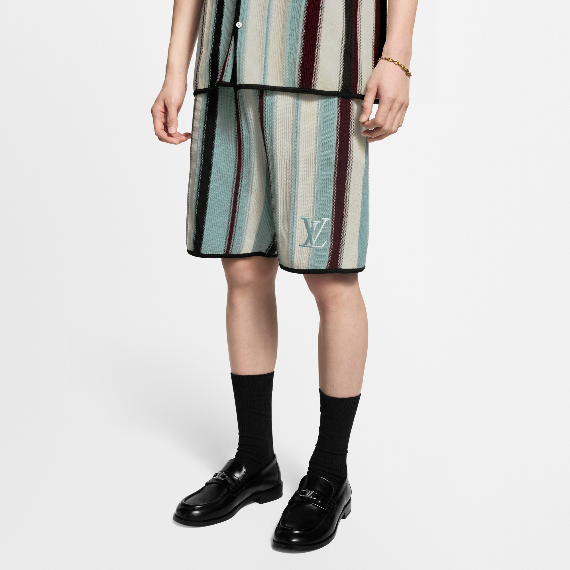  Ready-to-Wear All Ready-to-Wear Striped Crochet Shorts | Louis Vuitton ® (Product zoom)