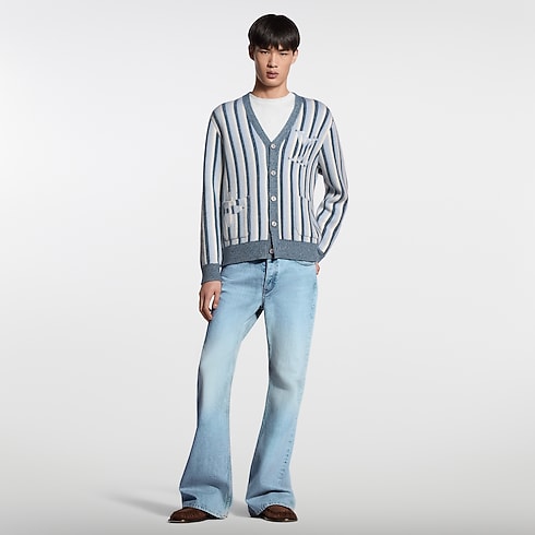 Ready-to-Wear All Ready-to-Wear Striped Jacquard Cardigan | Louis Vuitton ® (Product zoom)