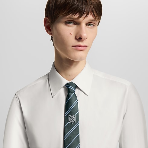 S00 Accessories Ties and Pocket Squares Stripes Ecu Tie | Louis Vuitton ® (Product zoom)
