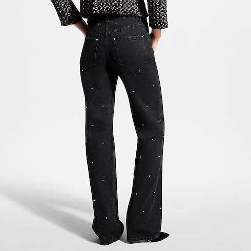 Ready-to-Wear Pants and Shorts Stud Detail Jeans | Louis Vuitton ® (Product zoom)