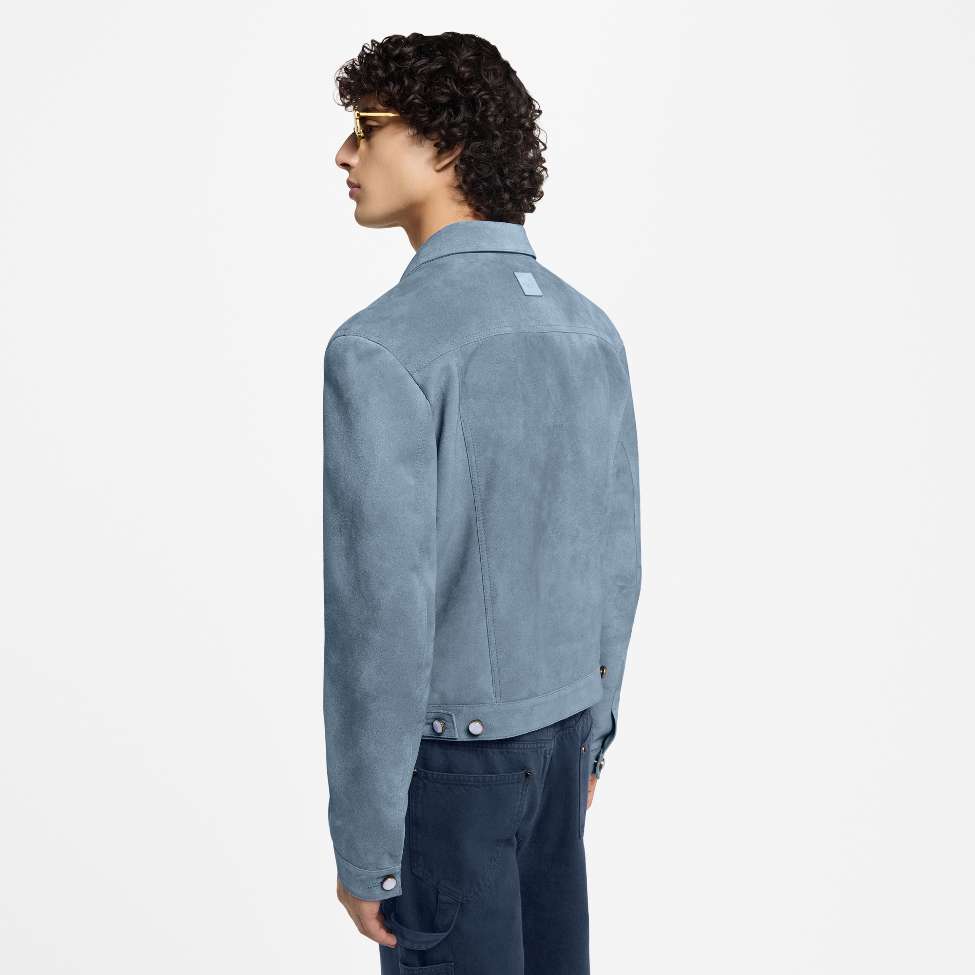 Ready-to-Wear Coats and Outerwear Suede Leather Type II Trucker Jacket | Louis Vuitton ® (Product zoom)