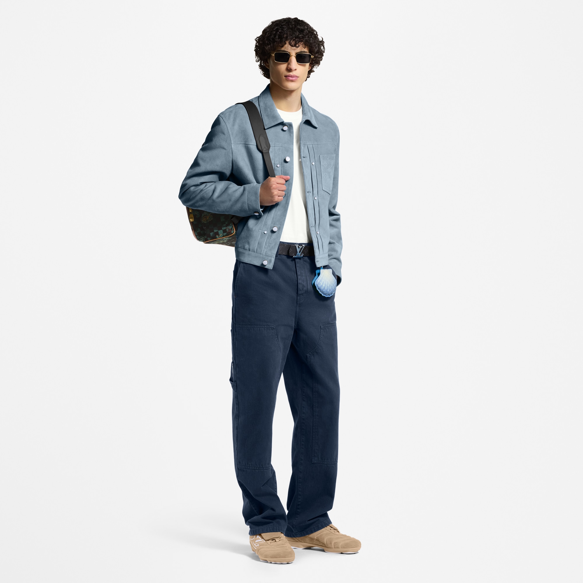  Ready-to-Wear Coats and Outerwear Suede Leather Type II Trucker Jacket | Louis Vuitton ® (Product zoom)