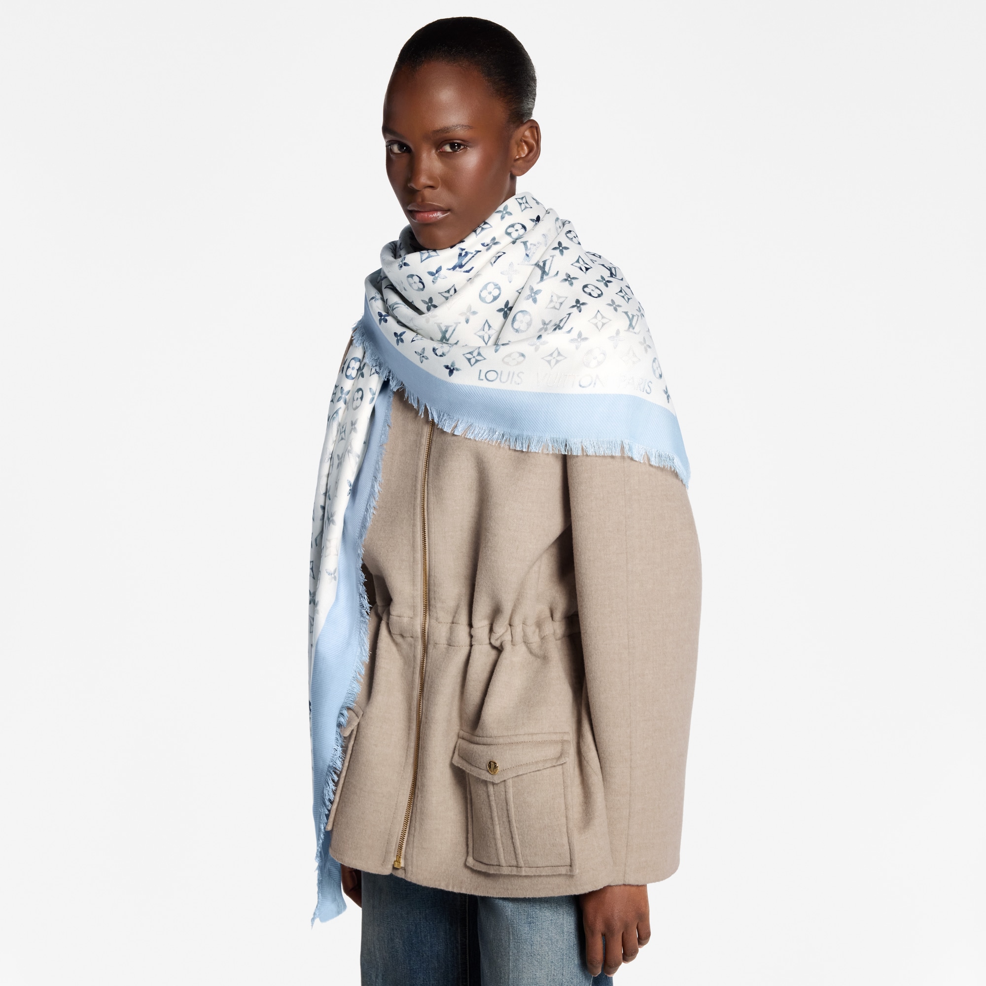 S00 Accessories Shawls and Stoles Sunrise Aquarelle Shawl | Louis Vuitton ® (Product zoom)