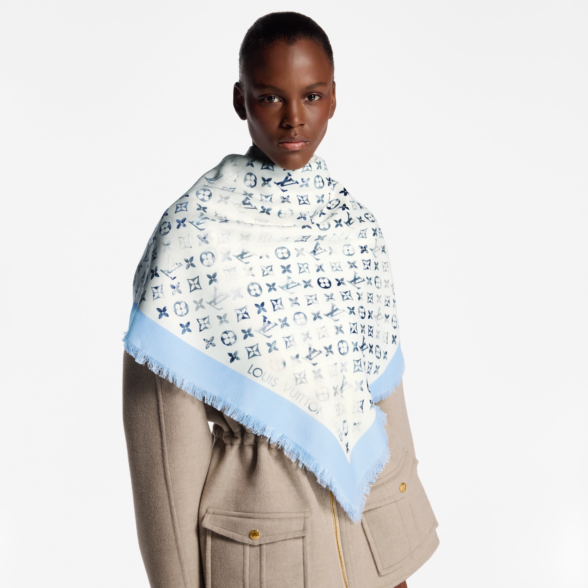 S00 Accessories Shawls and Stoles Sunrise Aquarelle Shawl | Louis Vuitton ® (Product zoom)