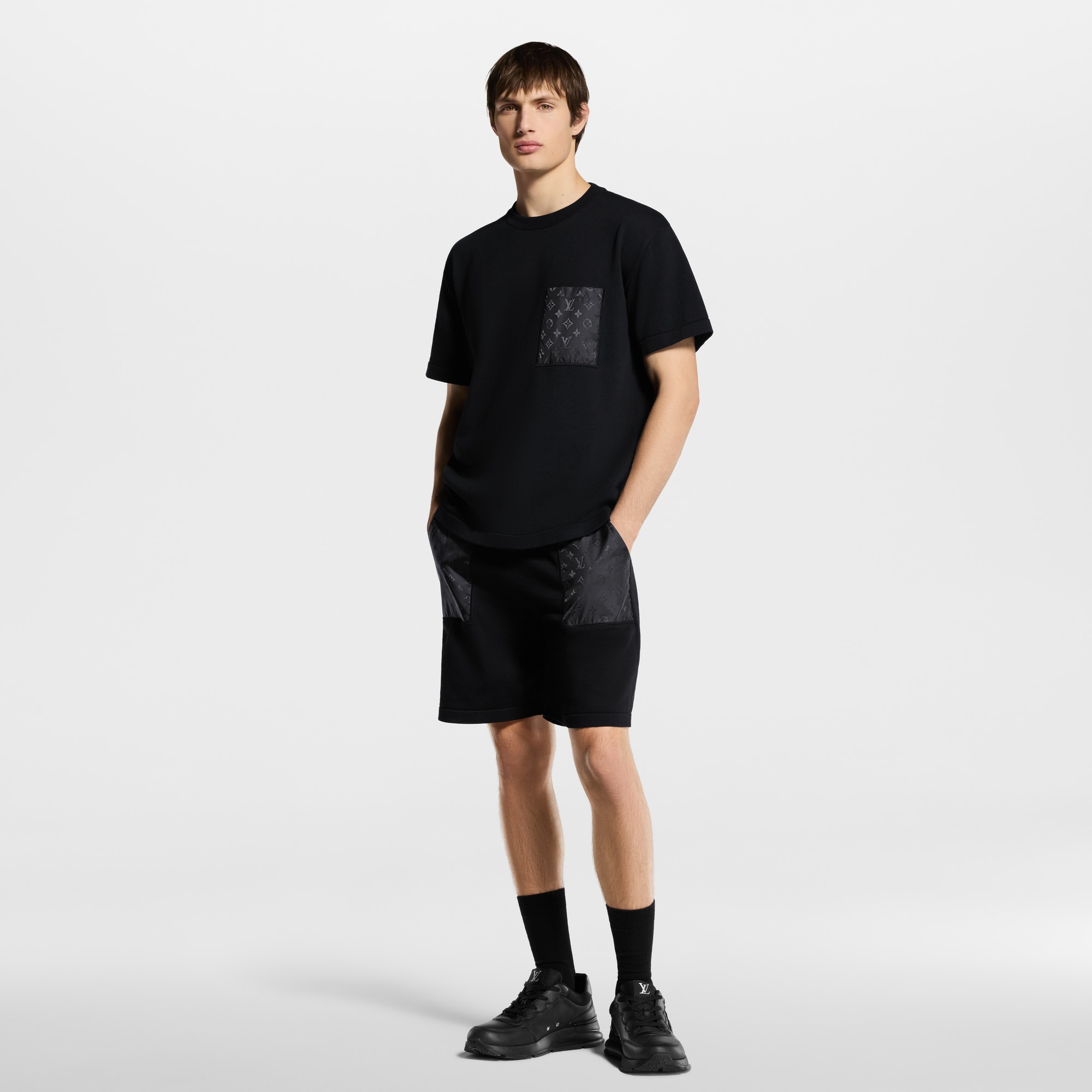 Louis Vuitton Tシャツ ブラック XL LOUIS VUITTON T-Shirt LV Tee 