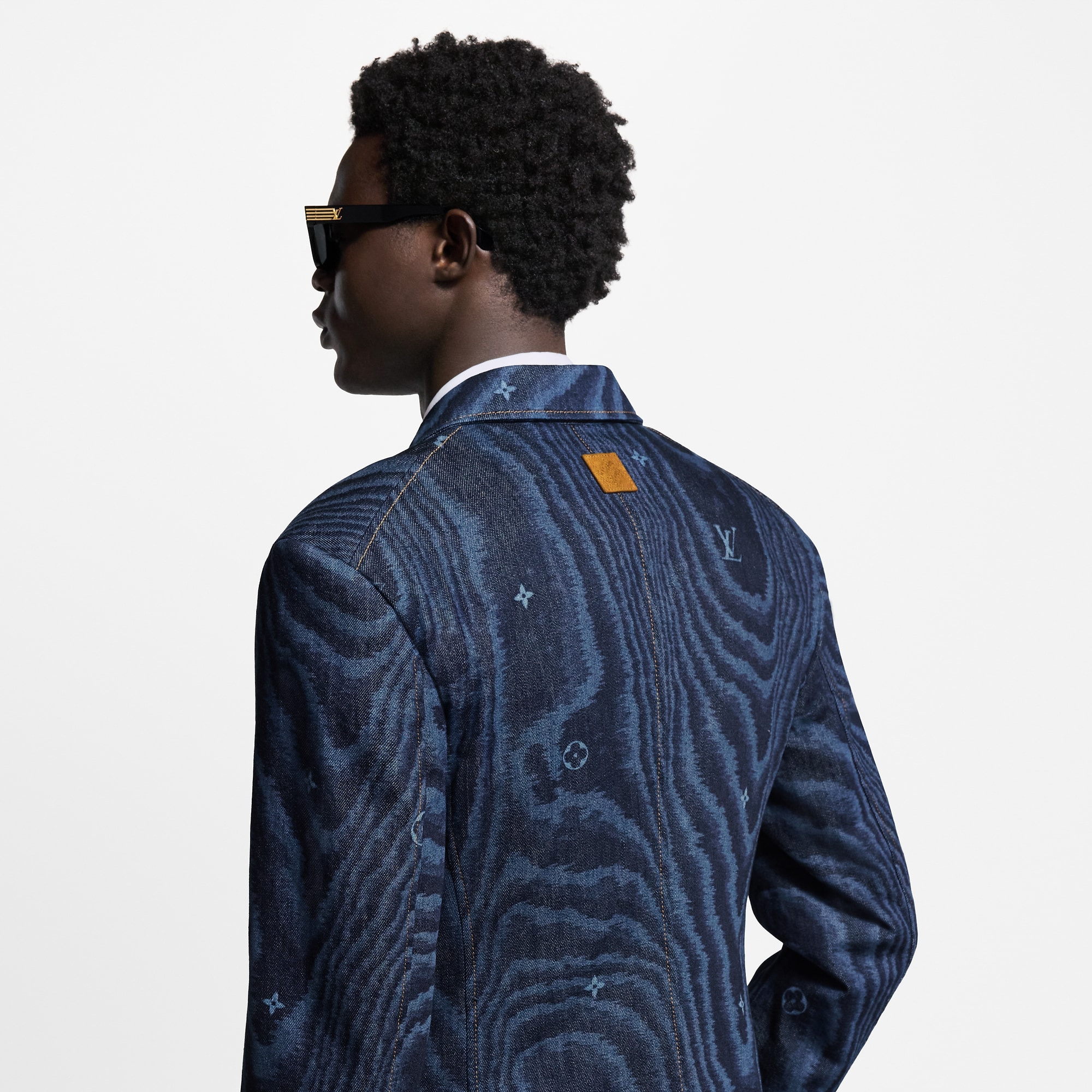 Tailored Double-Breasted Denim Jacket