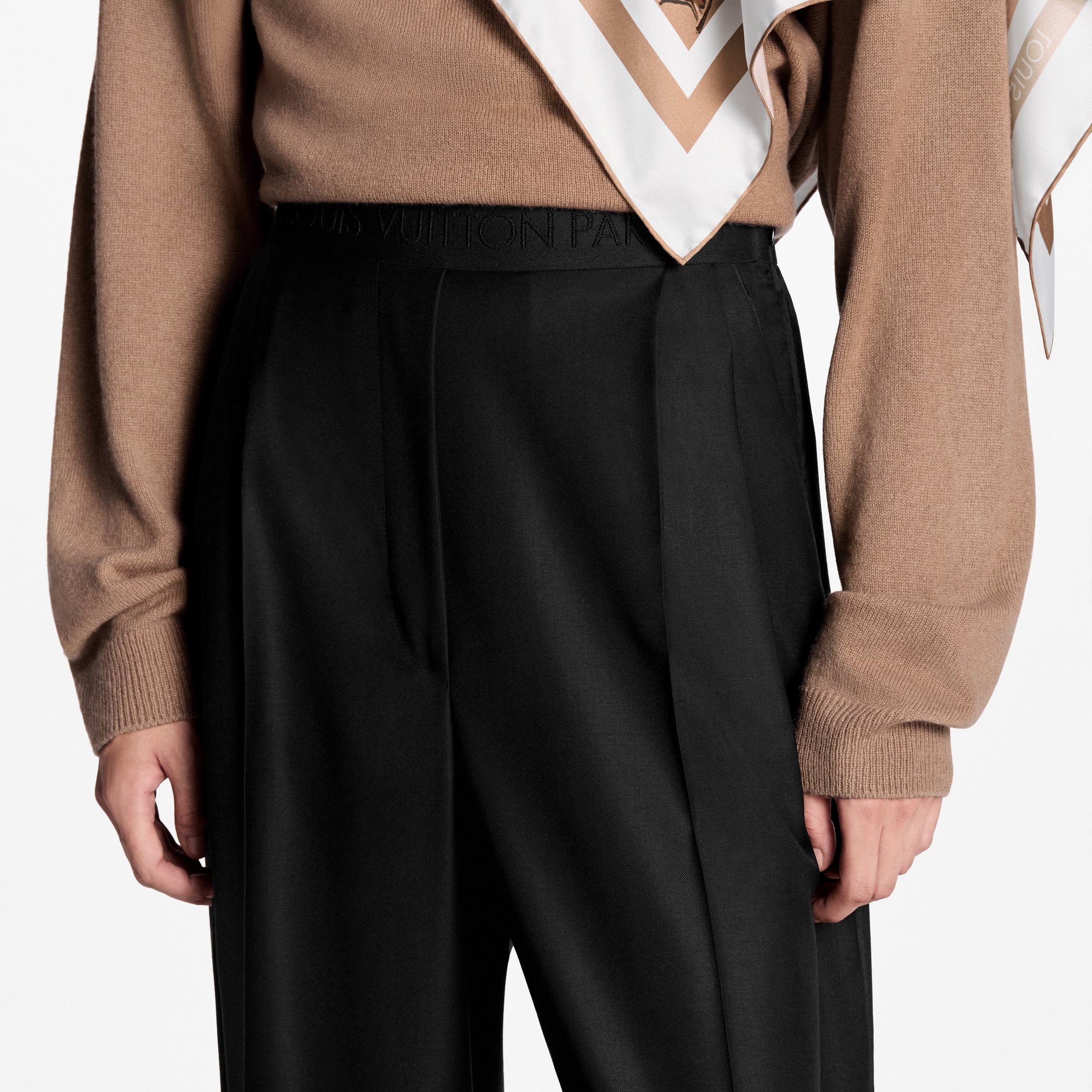  Ready-to-Wear Pants Tailored Wide-Leg Wool Pants | Louis Vuitton ® (Product zoom)