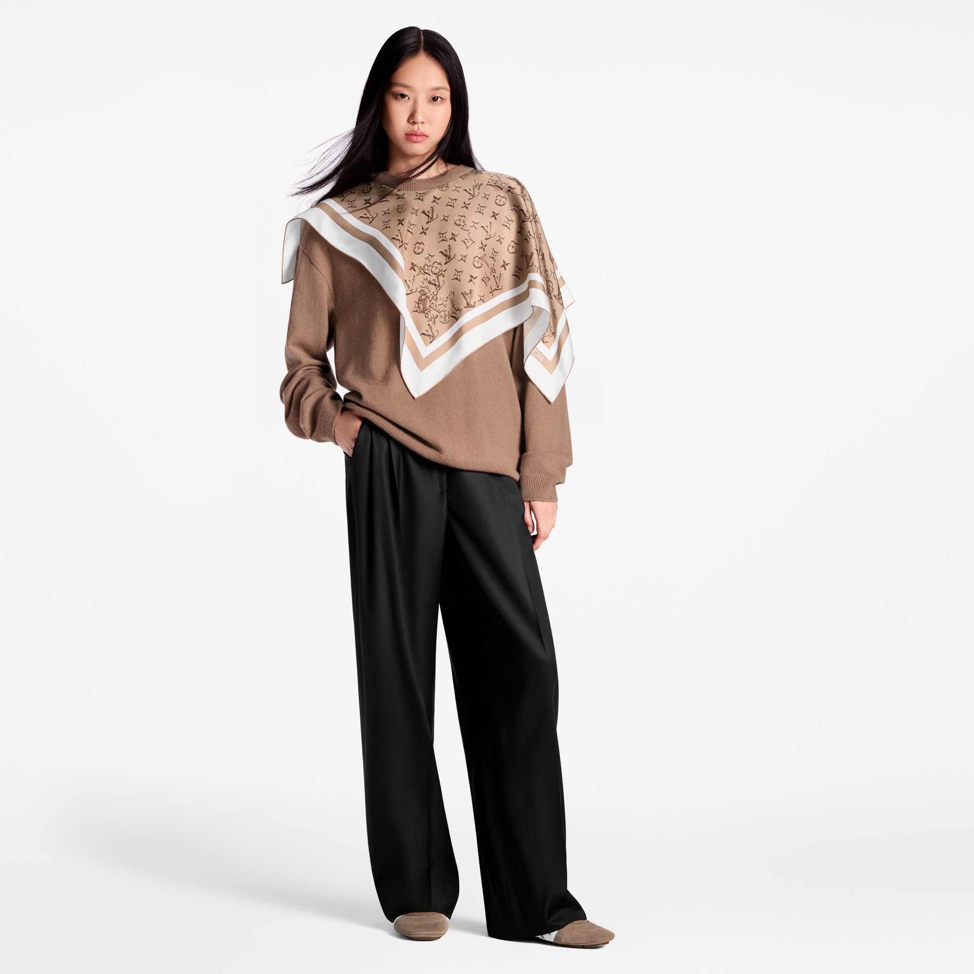  Ready-to-Wear Pants Tailored Wide-Leg Wool Pants | Louis Vuitton ® (Product zoom)