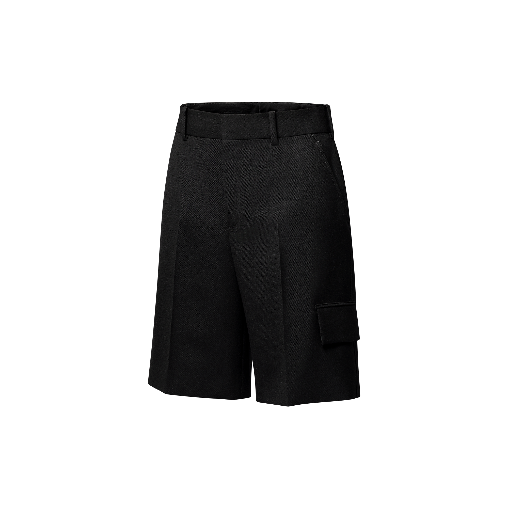 Tailored Wool Cargo Shorts