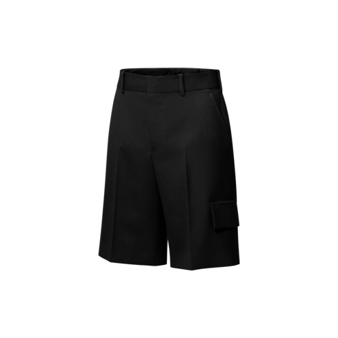 Ready-to-Wear Pants Tailored Wool Cargo Shorts | Louis Vuitton ® (Product zoom)