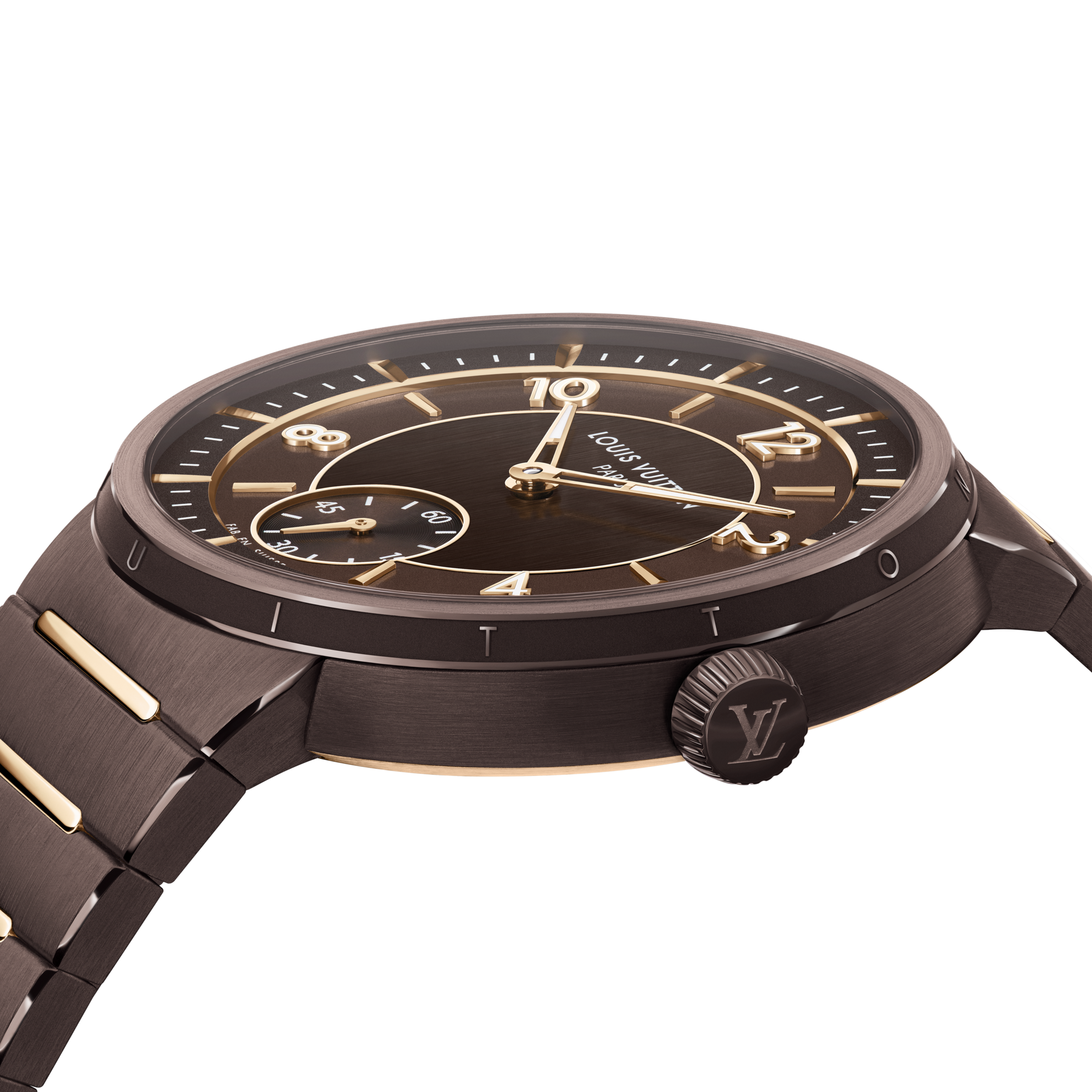  All Watches } Tambour, Automatic, 40mm, Ceramic and pink gold | Louis Vuitton ® (Product zoom)