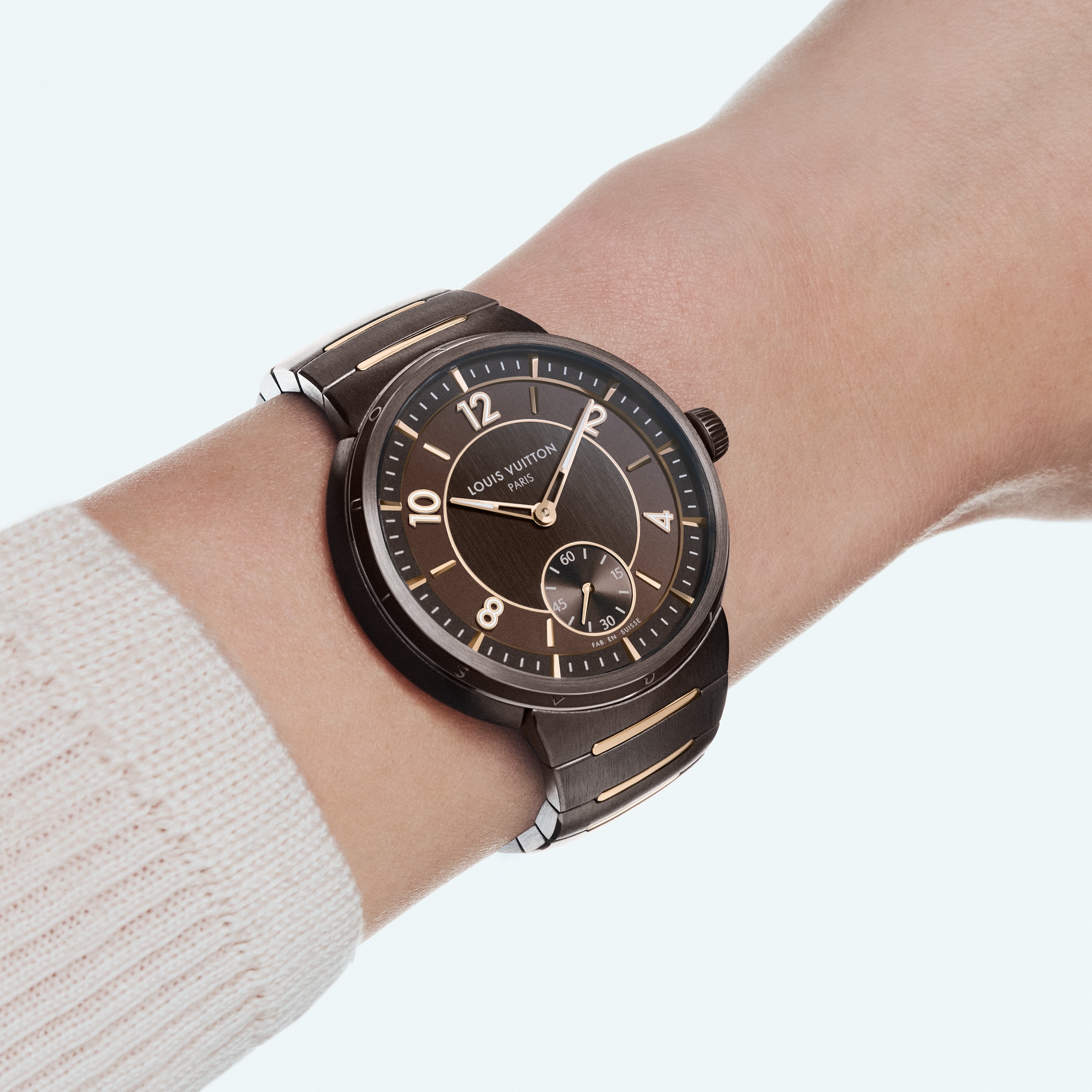  All Watches } Tambour, Automatic, 40mm, Ceramic and pink gold | Louis Vuitton ® (Product zoom)