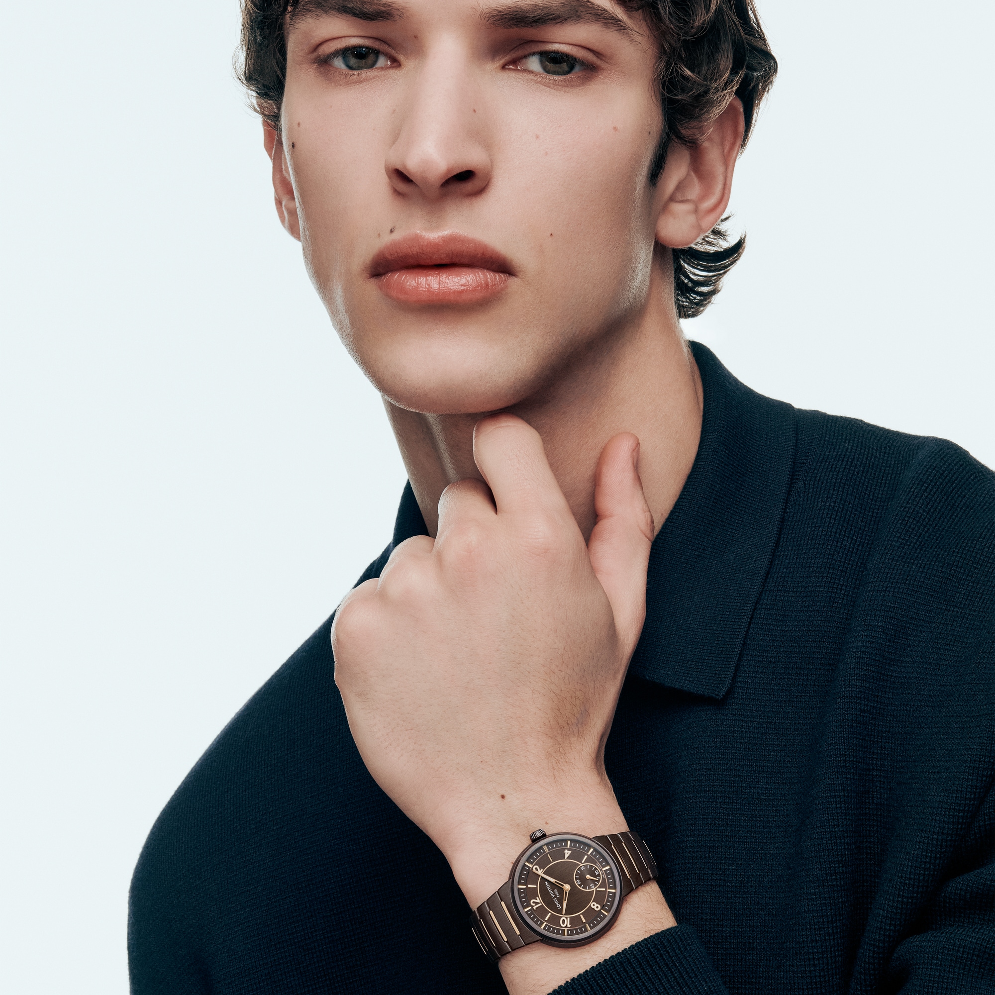  All Watches } Tambour, Automatic, 40mm, Ceramic and pink gold | Louis Vuitton ® (Product zoom)