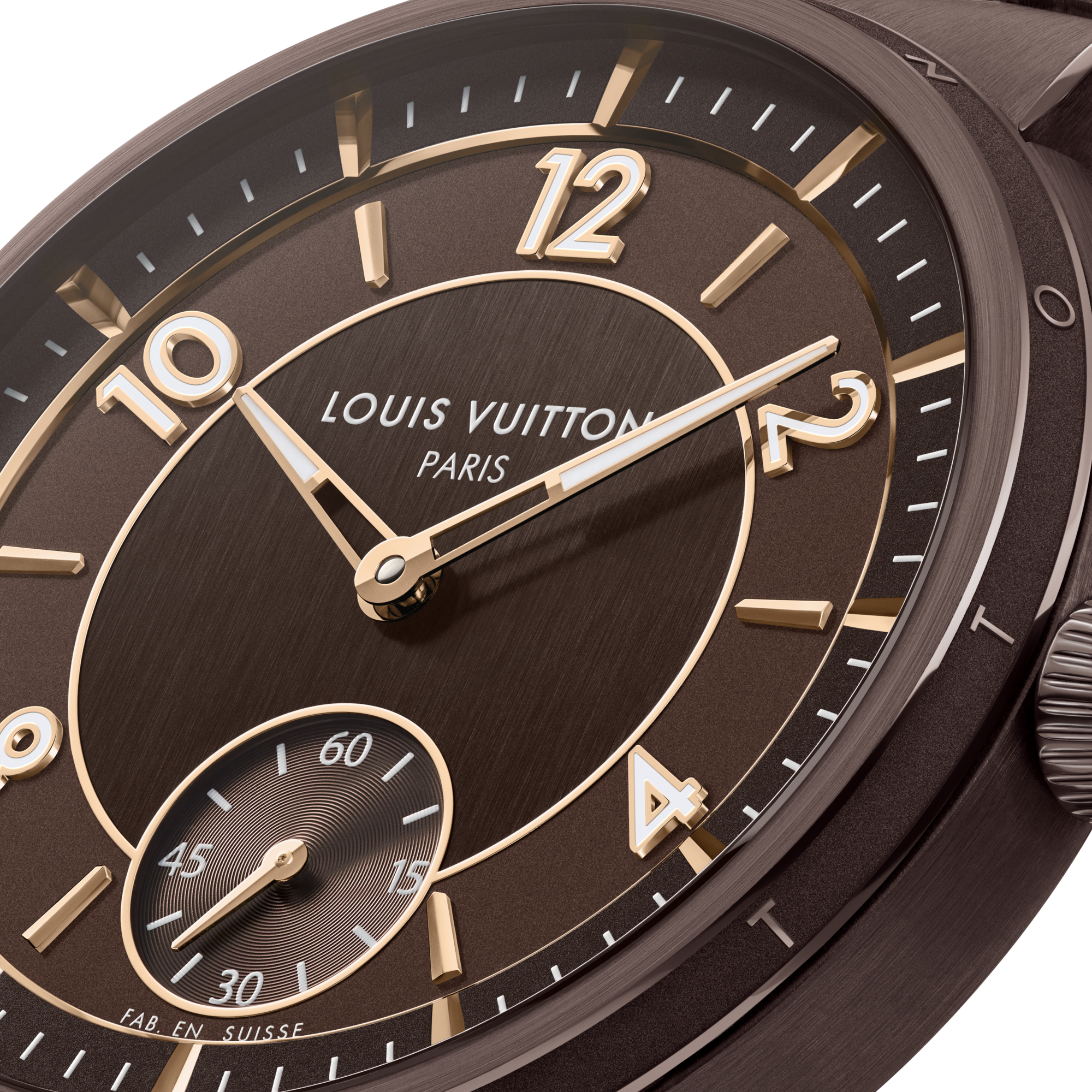  All Watches } Tambour, Automatic, 40mm, Ceramic and pink gold | Louis Vuitton ® (Product zoom)