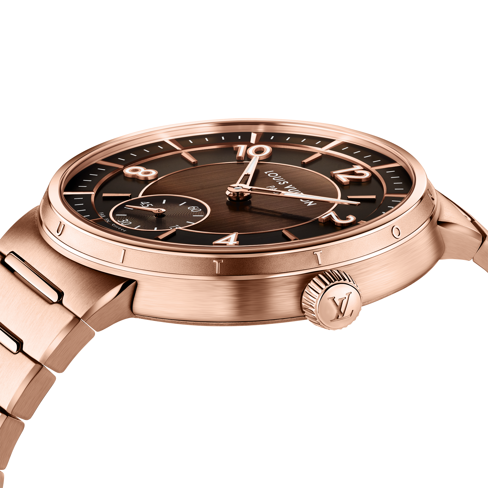  All Watches } Tambour, Automatic, 40mm, Rose Gold | Louis Vuitton ® (Product zoom)