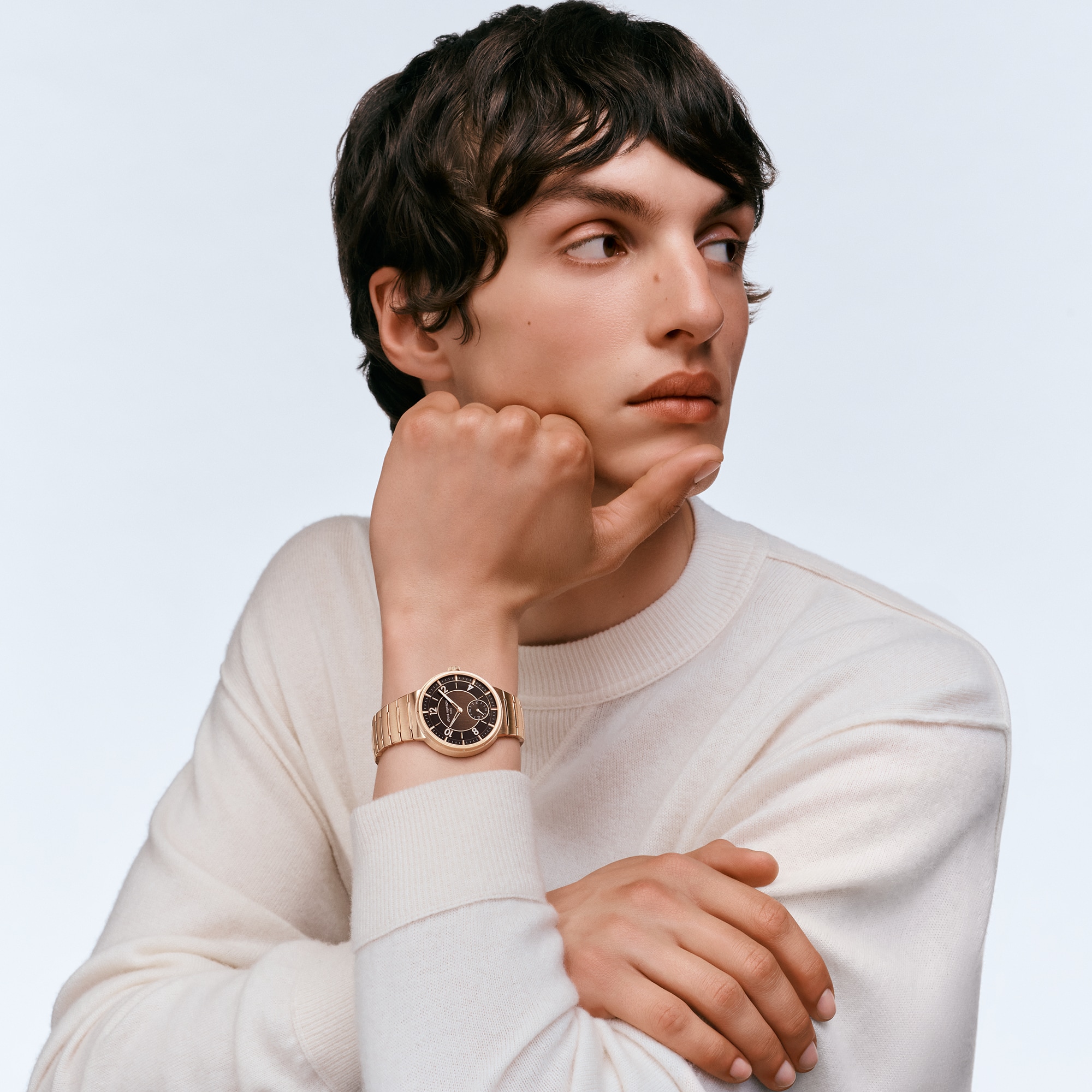  All Watches } Tambour, Automatic, 40mm, Rose Gold | Louis Vuitton ® (Product zoom)
