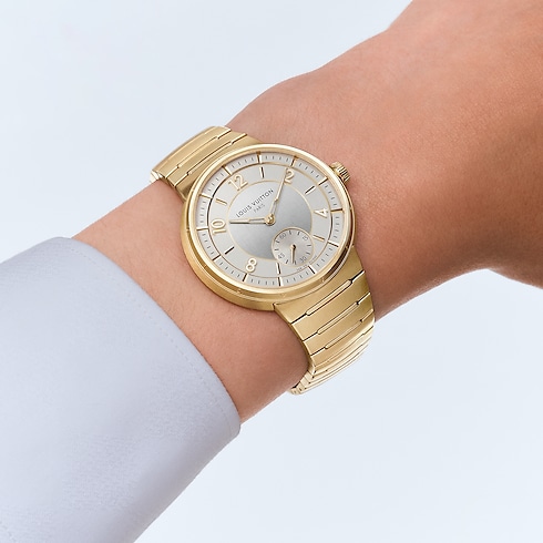 All Watches } Tambour, Automatic, 40mm, Yellow gold | Louis Vuitton ® (Product zoom)