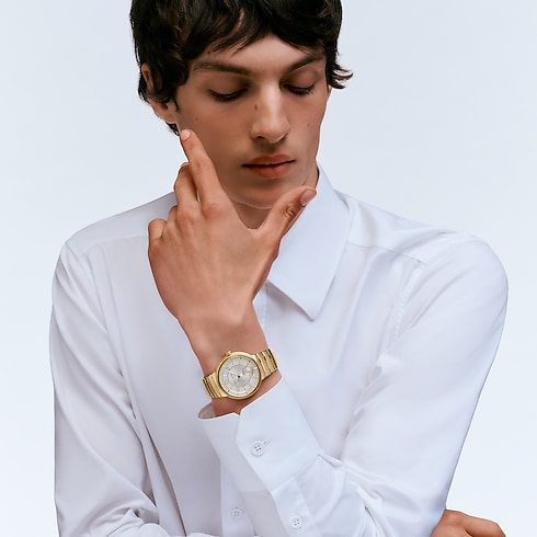 All Watches } Tambour, Automatic, 40mm, Yellow gold | Louis Vuitton ® (Product zoom)