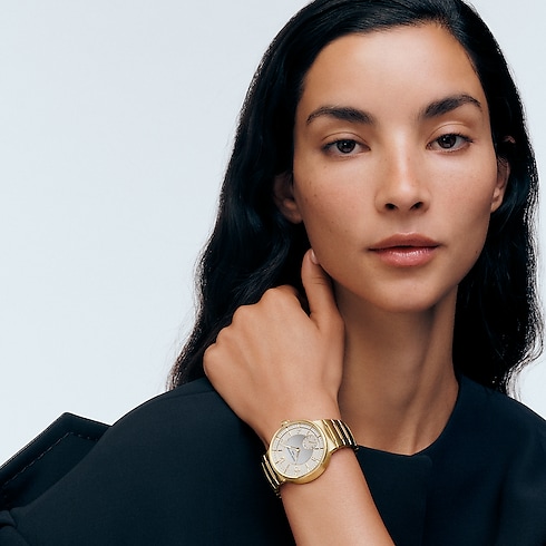 All Watches } Tambour, Automatic, 40mm, Yellow gold | Louis Vuitton ® (Product zoom)