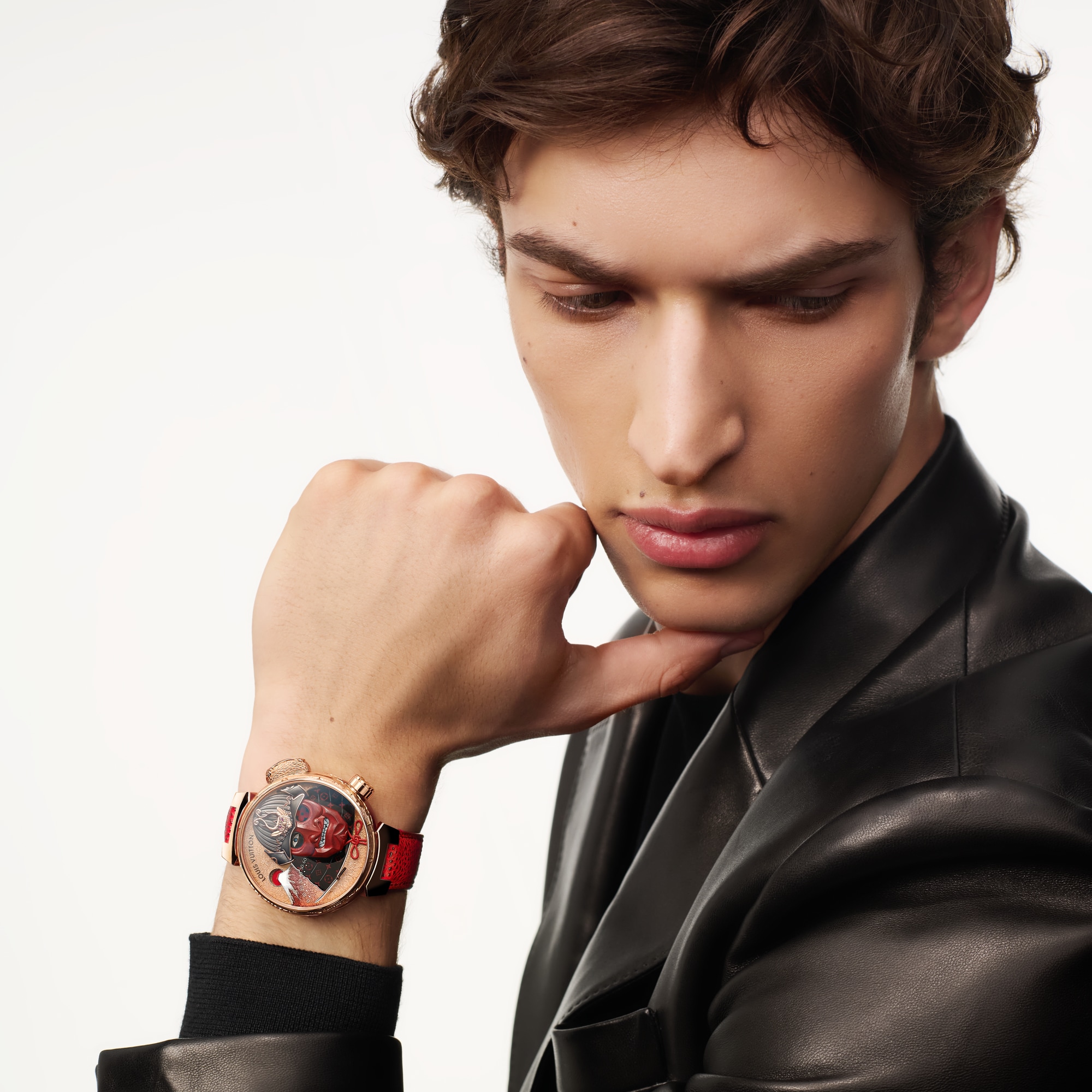  All Watches } Tambour Bushido Automata, Manual, 46.8 mm, Rose Gold  | Louis Vuitton ® (Product zoom)