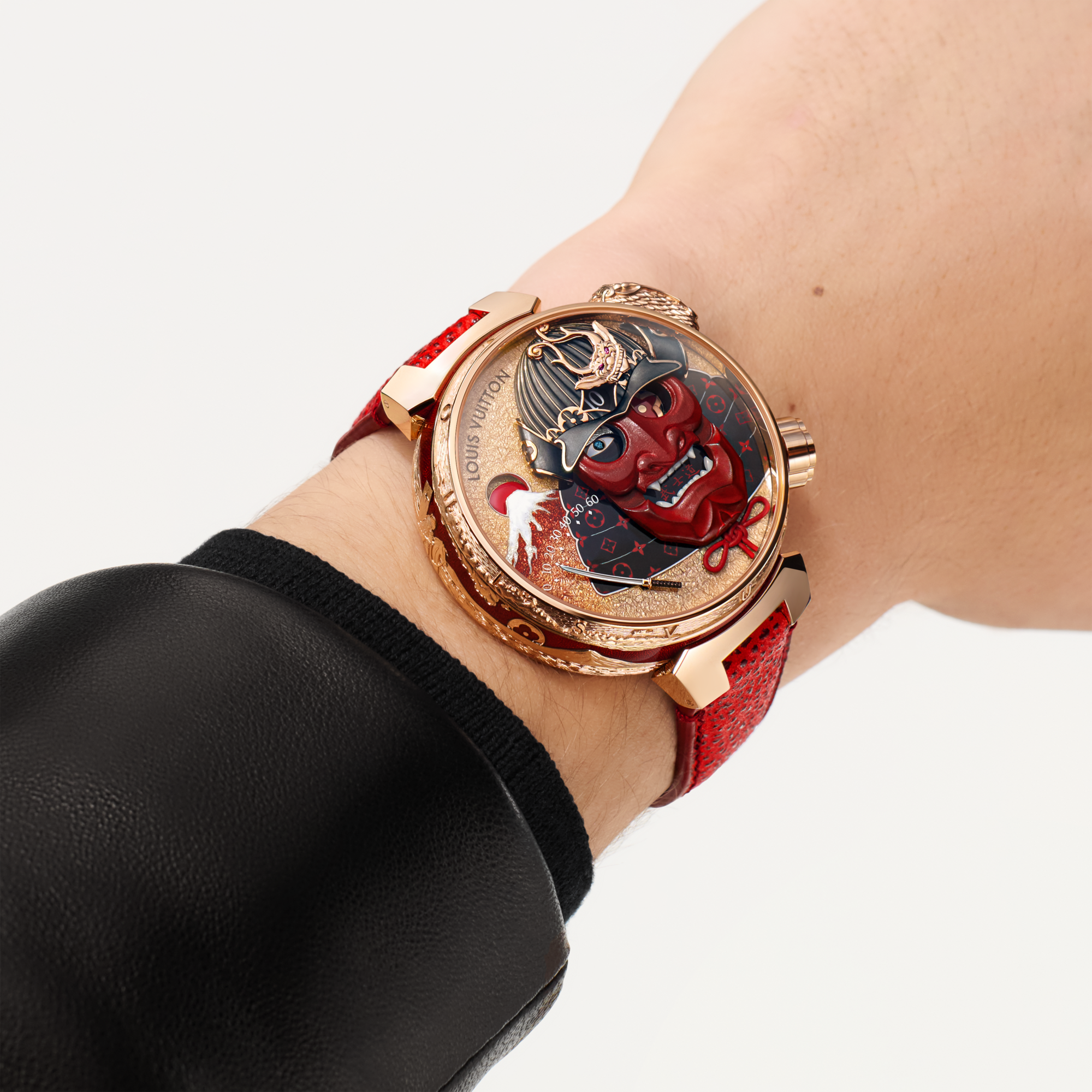  All Watches } Tambour Bushido Automata, Manual, 46.8 mm, Rose Gold  | Louis Vuitton ® (Product zoom)