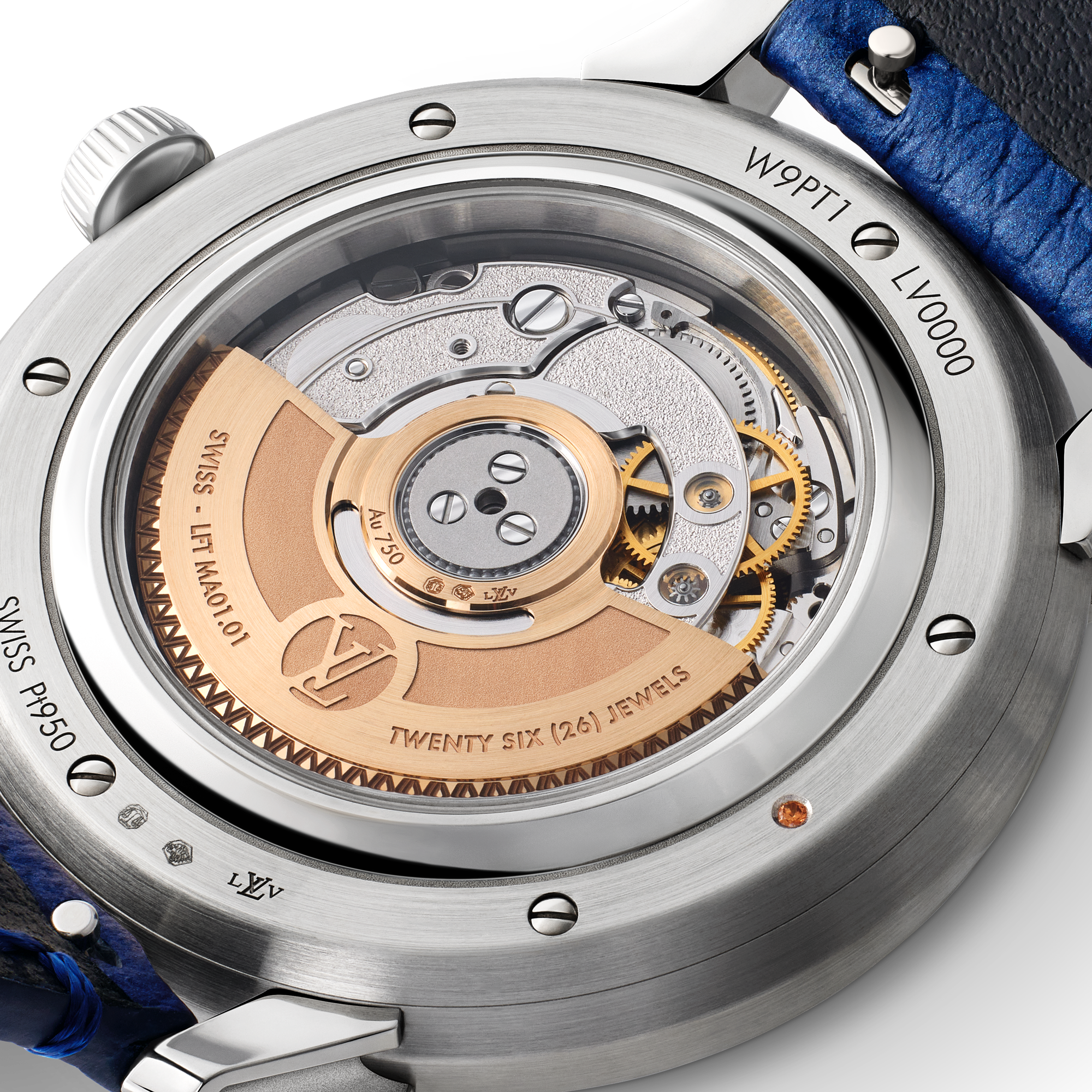 All Watches } Tambour Convergence, Automatic, 37mm, Platinum and diamonds | Louis Vuitton ® (Product zoom)