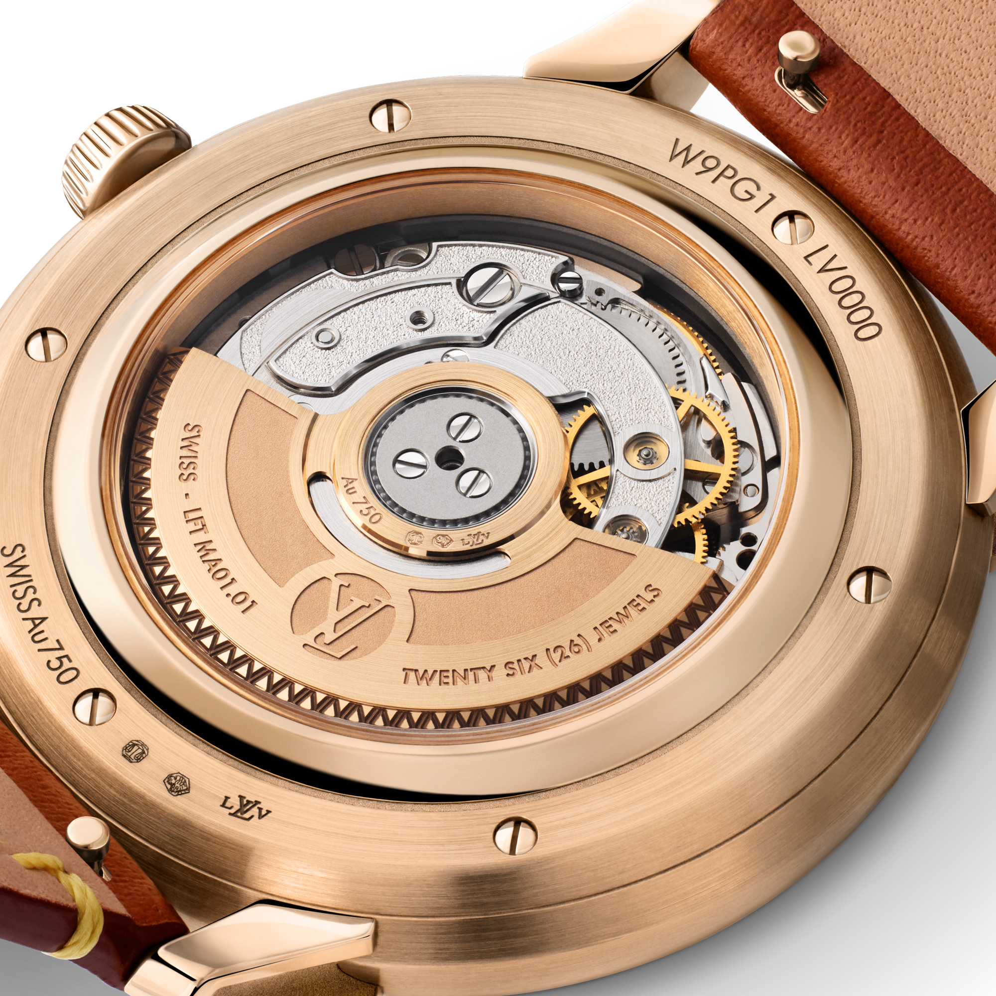  All Watches } Tambour Convergence, Automatic, 37mm, Rose Gold | Louis Vuitton ® (Product zoom)