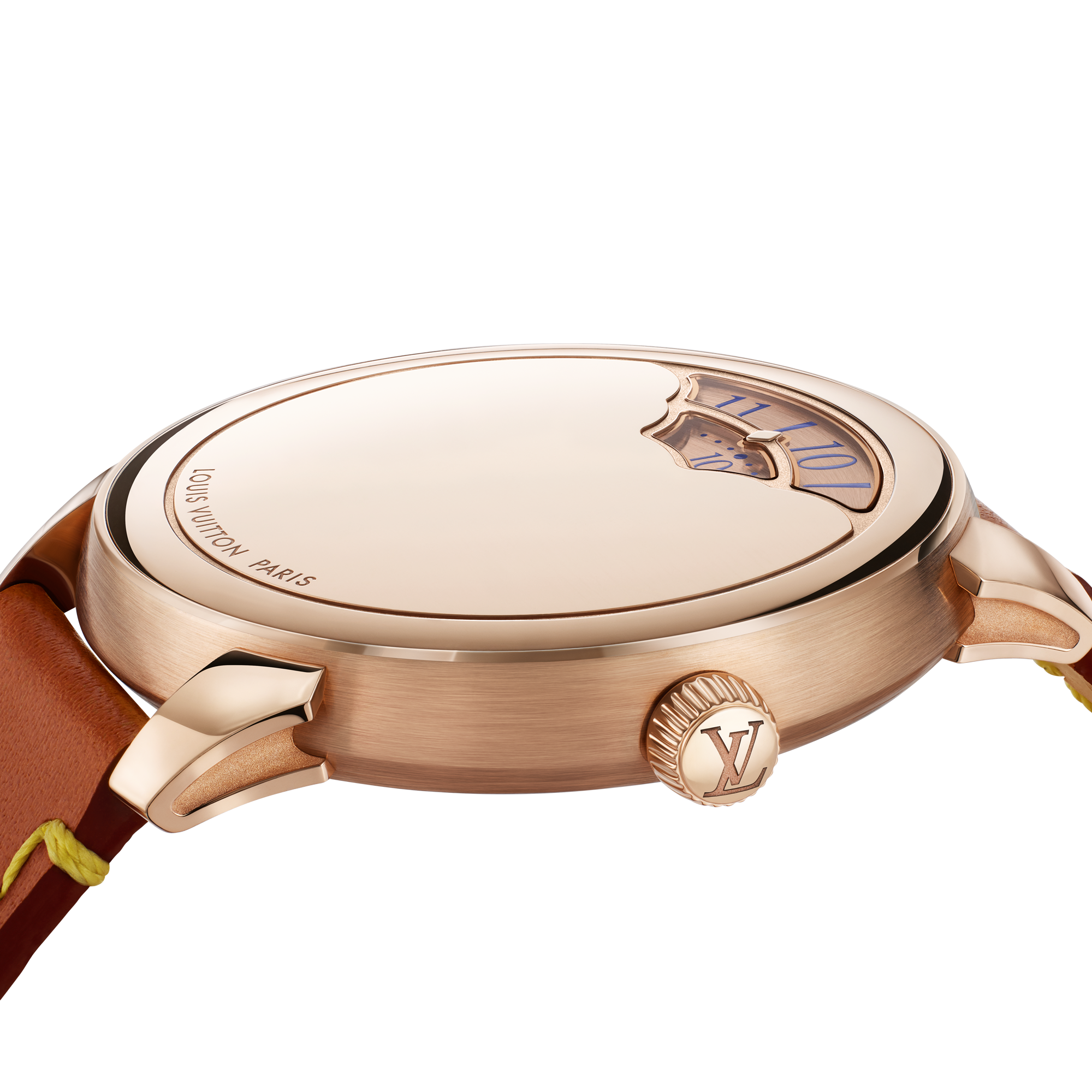  All Watches } Tambour Convergence, Automatic, 37mm, Rose Gold | Louis Vuitton ® (Product zoom)