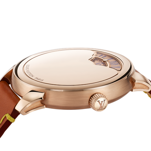 All Watches } Tambour Convergence, Automatic, 37mm, Rose Gold | Louis Vuitton ® (Product zoom)