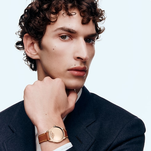 All Watches } Tambour Convergence, Automatic, 37mm, Rose Gold | Louis Vuitton ® (Product zoom)