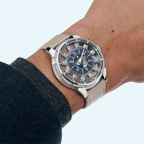 All Watches } Tambour Spin Time Air Antipode, Automatic, 42.5mm, White gold | Louis Vuitton ® (Product zoom)