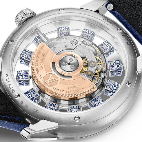 All Watches } Tambour Spin Time Air Antipode, Automatic, 42.5mm, White gold | Louis Vuitton ® (Product zoom)