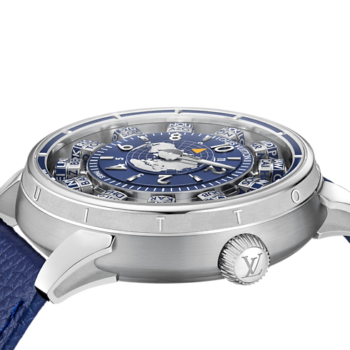 All Watches } Tambour Spin Time Air Antipode, Automatic, 42.5mm, White gold | Louis Vuitton ® (Product zoom)