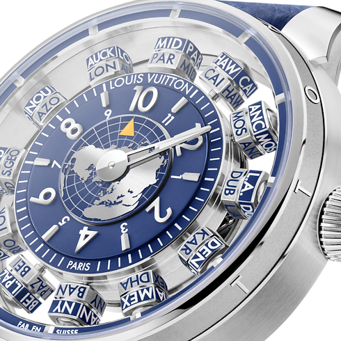 All Watches } Tambour Spin Time Air Antipode, Automatic, 42.5mm, White gold | Louis Vuitton ® (Product zoom)
