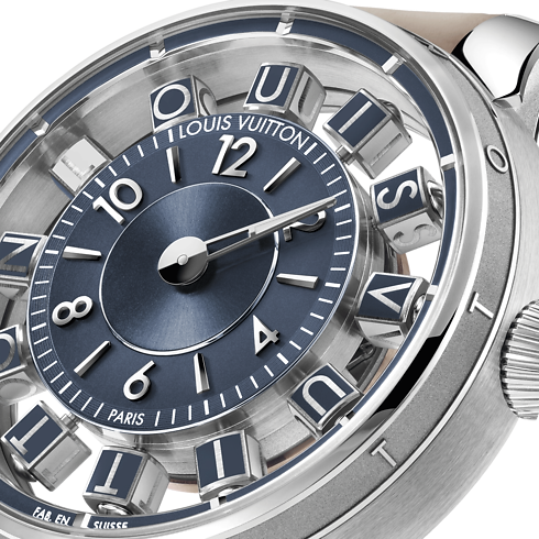 All Watches } Tambour Spin Time Air, Automatic, 42.5mm, White gold | Louis Vuitton ® (Product zoom)