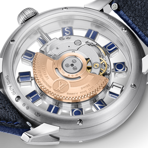 All Watches } Tambour Spin Time Air, Automatic, 42.5mm, White gold | Louis Vuitton ® (Product zoom)