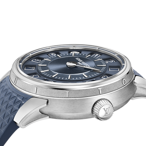 All Watches } Tambour Spin Time, Automatic, 39.5mm, White gold | Louis Vuitton ® (Product zoom)