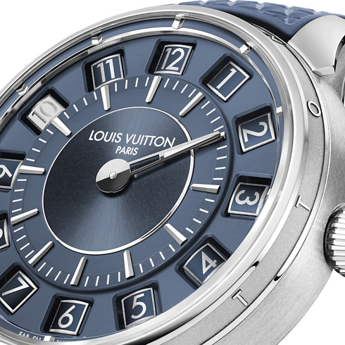 All Watches } Tambour Spin Time, Automatic, 39.5mm, White gold | Louis Vuitton ® (Product zoom)