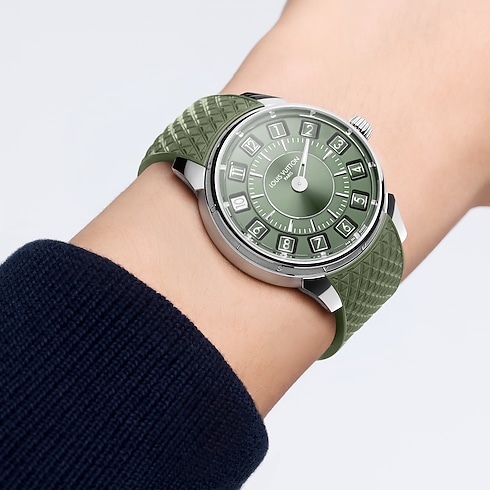 All Watches } Tambour Spin Time, Automatic, 39.5mm, White gold | Louis Vuitton ® (Product zoom)