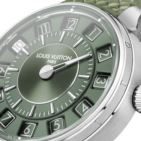 All Watches } Tambour Spin Time, Automatic, 39.5mm, White gold | Louis Vuitton ® (Product zoom)
