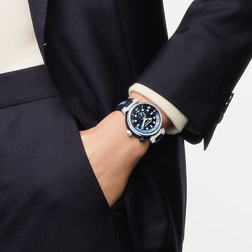 All Watches } Tambour Street Diver, automatic, 44mm, steel | Louis Vuitton ® (Product zoom)