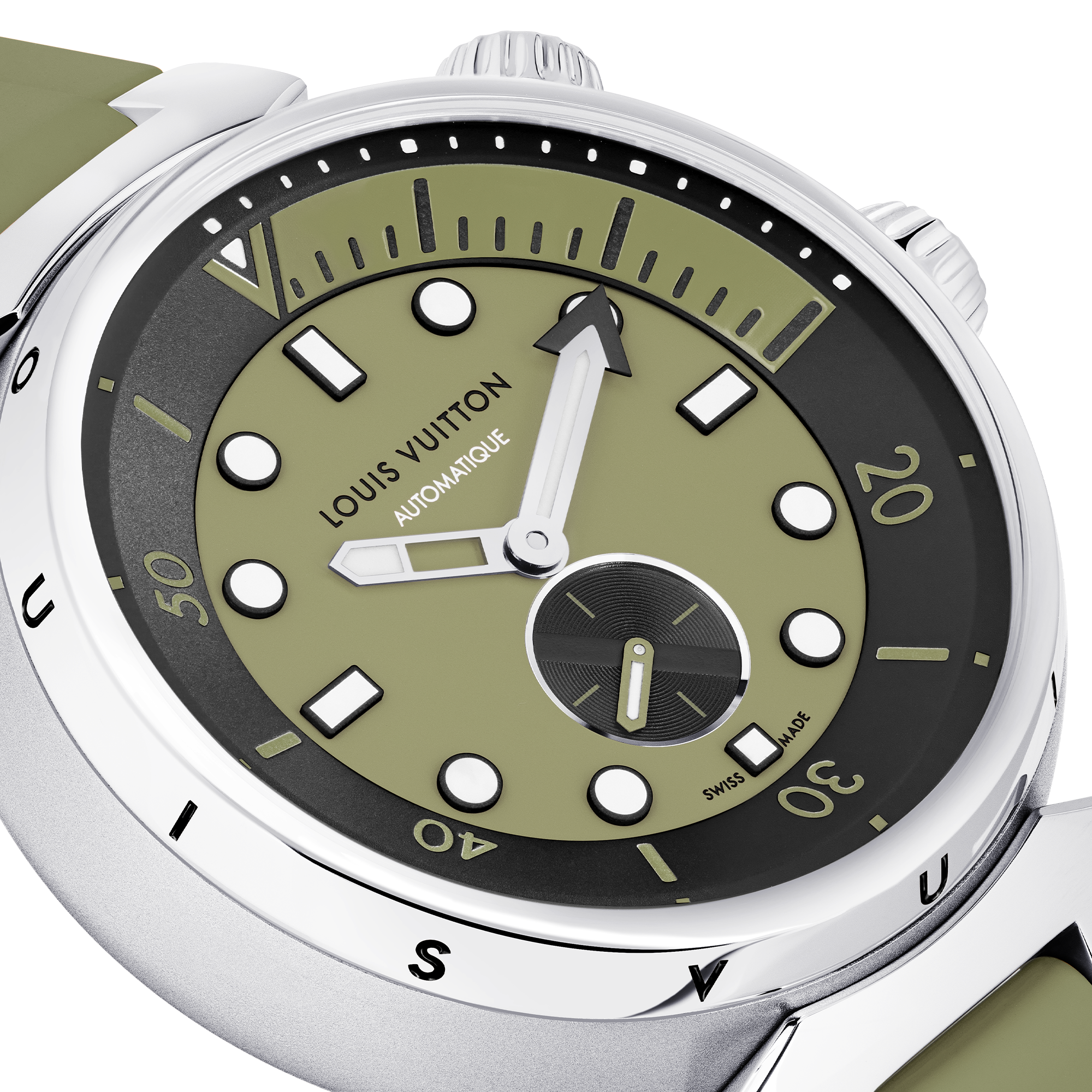  All Watches } Tambour Street Diver, automatic, 44mm, steel | Louis Vuitton ® (Product zoom)