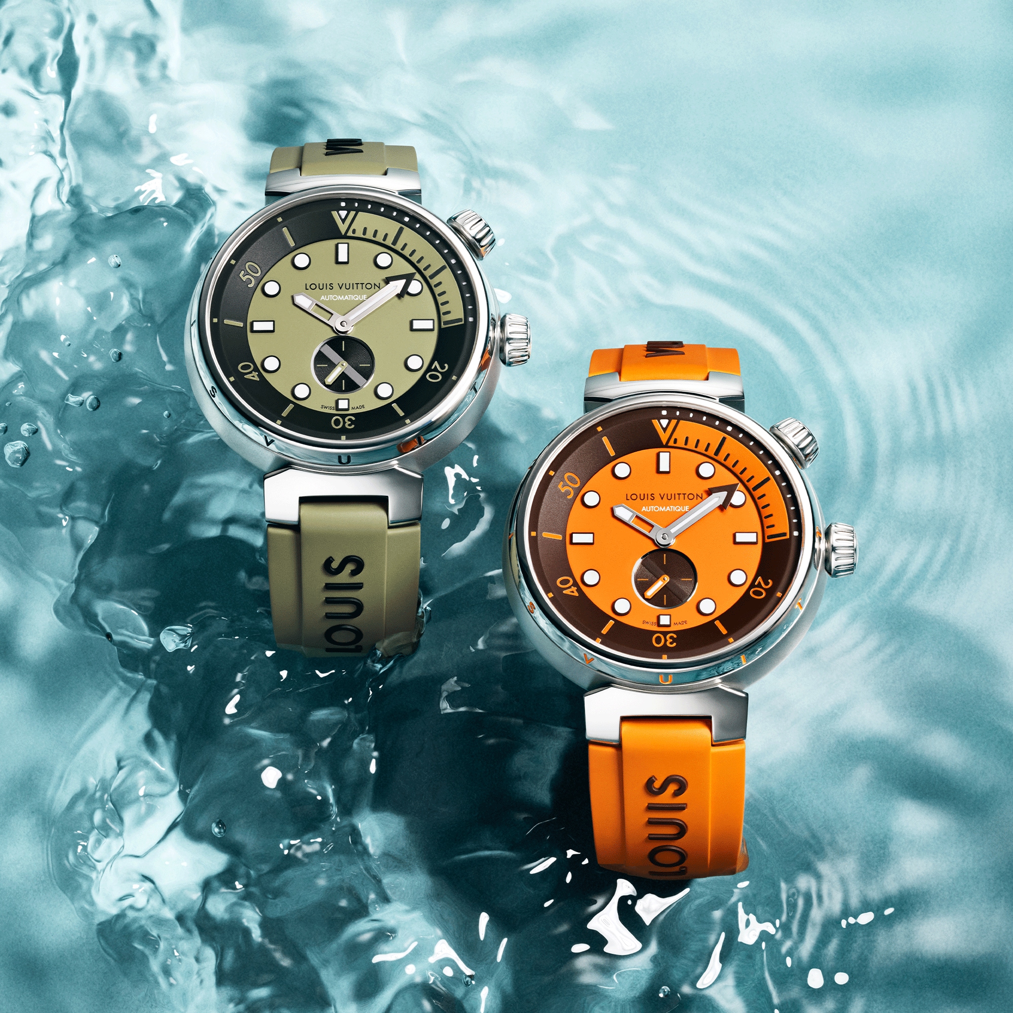  All Watches } Tambour Street Diver, automatic, 44mm, steel | Louis Vuitton ® (Product zoom)