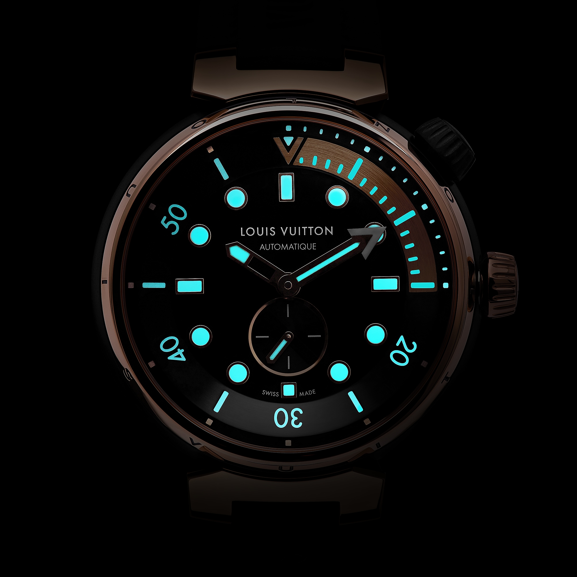 Tambour Street Diver, Automatic, 44mm, Steel and Rose Gold
