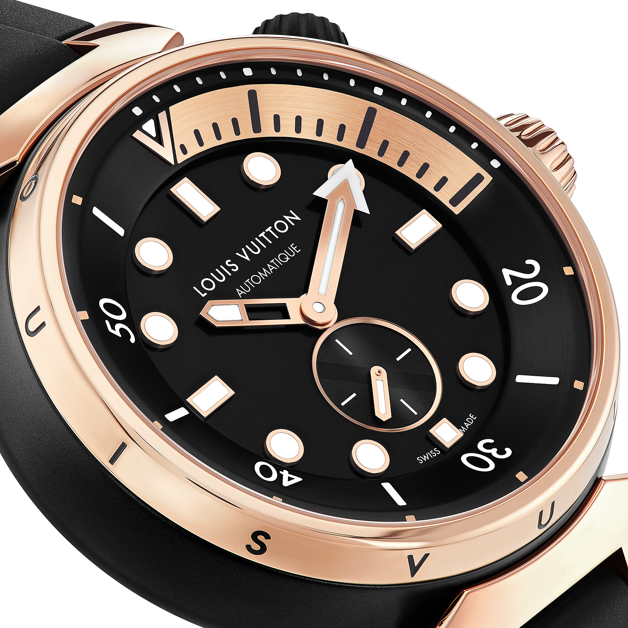 Tambour Street Diver, Automatic, 44mm, Steel and Rose Gold
