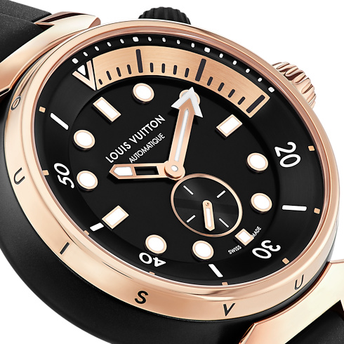 All Watches } Tambour Street Diver, Automatic, 44mm, Steel and Rose Gold | Louis Vuitton ® (Product zoom)