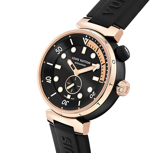 All Watches } Tambour Street Diver, Automatic, 44mm, Steel and Rose Gold | Louis Vuitton ® (Product zoom)